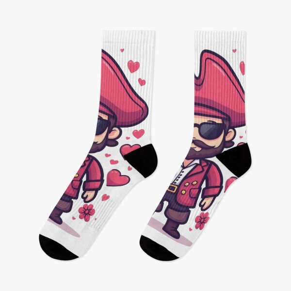 Item preview, Valentine's pirate with heart and flowers designed and sold by Mianku | Für das Leben.