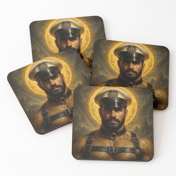 Item preview, Gay Leather Gods Hyperrealism Gay Pride Graphic Design designed and sold by ItsAKinkThing.
