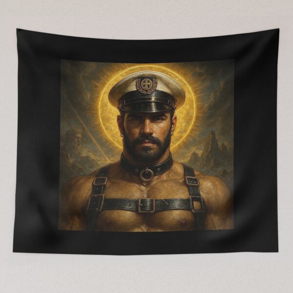 Item preview, Gay Leather Gods Hyperrealism Gay Pride Graphic Design designed and sold by ItsAKinkThing.