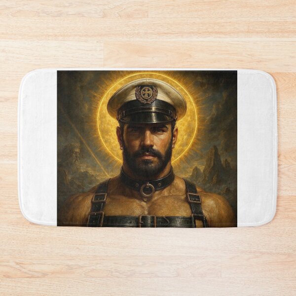 Item preview, Gay Leather Gods Hyperrealism Gay Pride Graphic Design designed and sold by ItsAKinkThing.