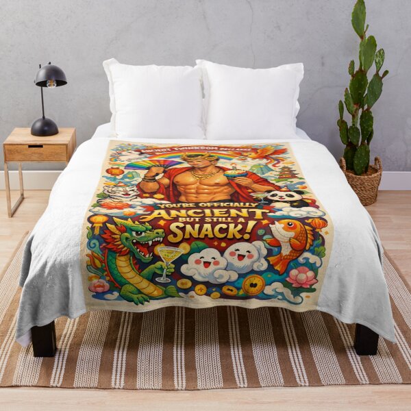 Item preview, Rainbow Birthday King with Mythical Dragon and Panda designed and sold by Aryabek.