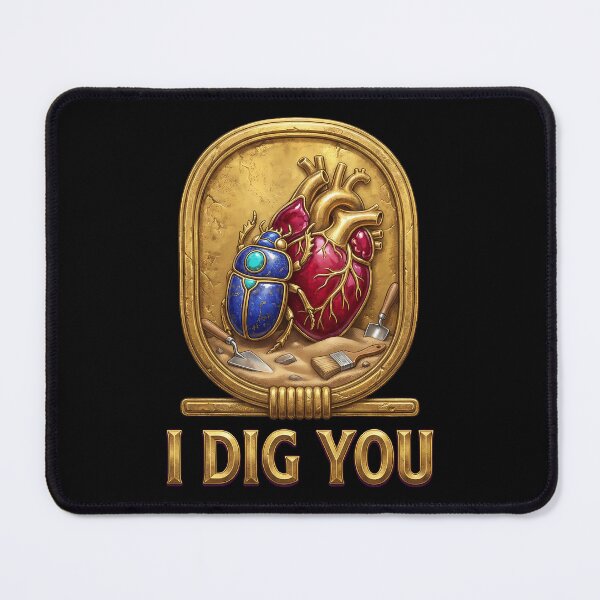 Item preview, I Dig You Egyptian Heart Scarab - Archeology Valentine designed and sold by ZuToMi.