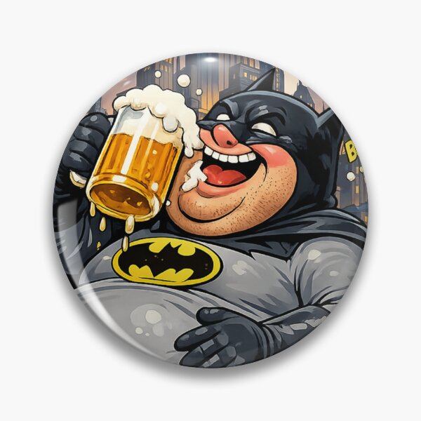Item preview, Bat*man with a Beer – Funny Superhero Fanart designed and sold by Arte Cartoon From TagTeam Group.