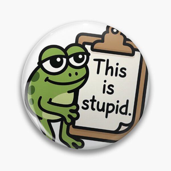 Item preview, Annoyed Frog Holding Clipboard This Is Stupid designed and sold by SassyArtistry.