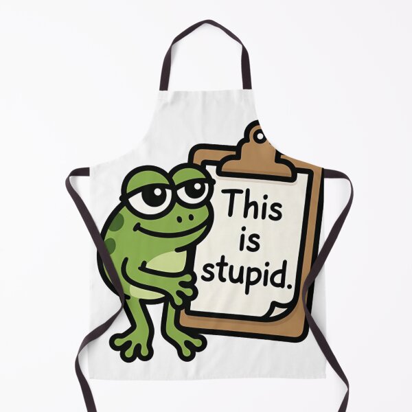 Item preview, Annoyed Frog Holding Clipboard This Is Stupid designed and sold by SassyArtistry.