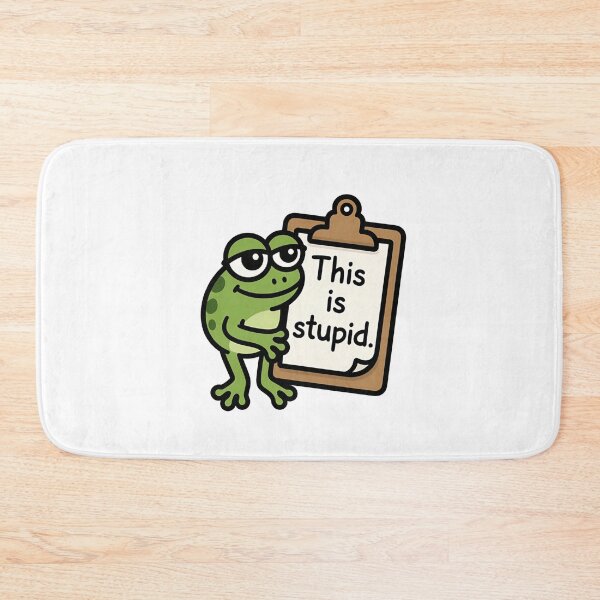 Item preview, Annoyed Frog Holding Clipboard This Is Stupid designed and sold by SassyArtistry.