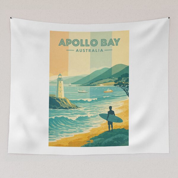 Item preview, Apollo Bay Surf Coast and Lighthouse View from Otway Ranges, Victoria, Australia designed and sold by Aryabek.