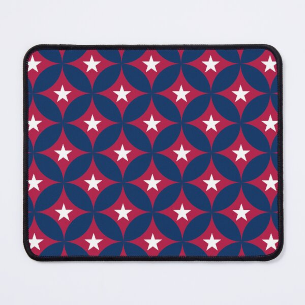 Item preview, American Flag-Inspired Star & Retro Circles - Red White Blue Geometric Design for Fourth of July & Patriotic Gifts designed and sold by piptompatternco.