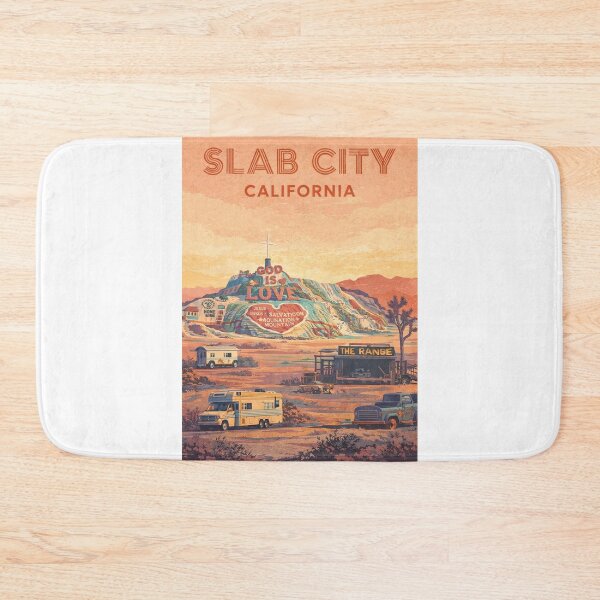 Item preview, Slab City Desert Settlement with Salvation Mountain near Niland, California designed and sold by Aryabek.