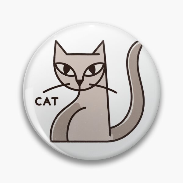 Item preview, Cubistic Feline Sitting With Angular Shapes And Curved Tail designed and sold by SassyArtistry.