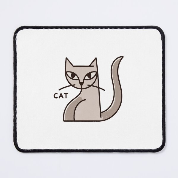Item preview, Cubistic Feline Sitting With Angular Shapes And Curved Tail designed and sold by SassyArtistry.