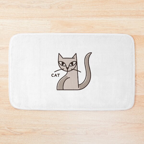 Item preview, Cubistic Feline Sitting With Angular Shapes And Curved Tail designed and sold by SassyArtistry.