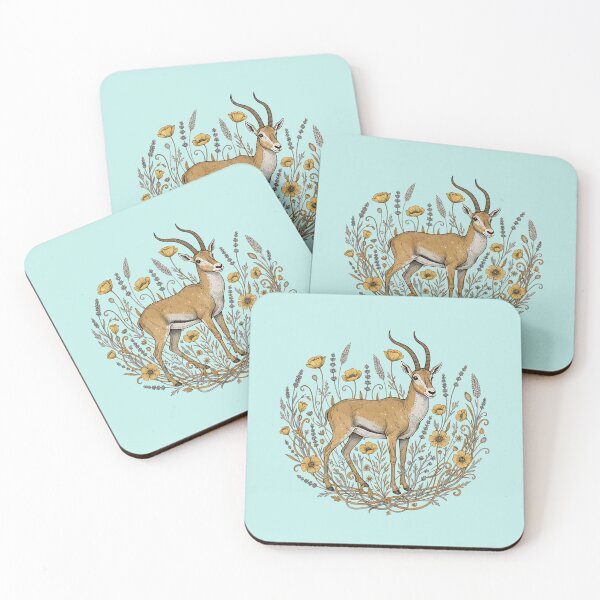 Item preview, Vintage Saiga Antelope Botanical Wildlife Illustration designed and sold by BirdsnStuff.