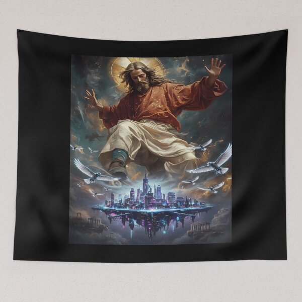 Item preview, Jesus Christ over futuristic city designed and sold by Daniel Abdelmaseih.