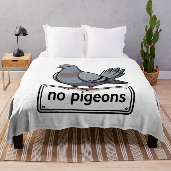 Item preview, Funny Pigeon Standing On No Pigeons Sign Cartoon Bird designed and sold by SassyArtistry.