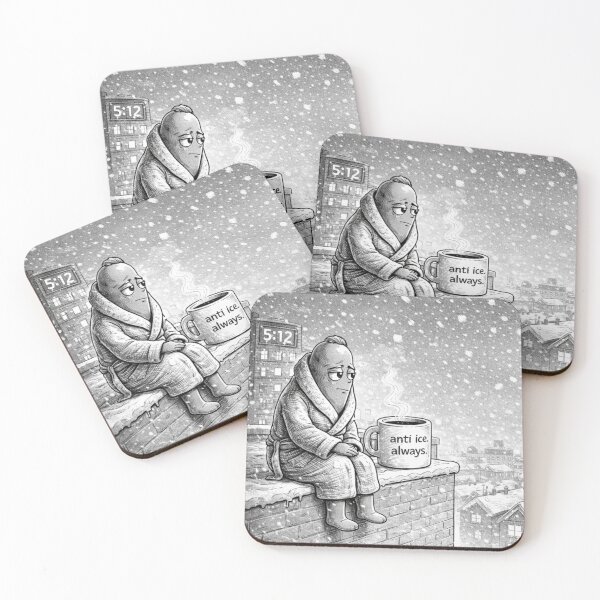 Item preview, Anti Ice Always – Snowy Morning Coffee Mood designed and sold by ComedyInkFactor.