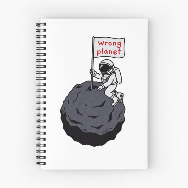 Item preview, Astronaut Sitting On Rock Holding Wrong Planet Flag designed and sold by SassyArtistry.