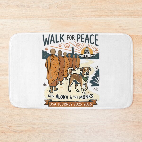 Item preview, Walk for Peace Monks Dog USA Journey 2025-2026 Vintage Zen designed and sold by JaidyKris.