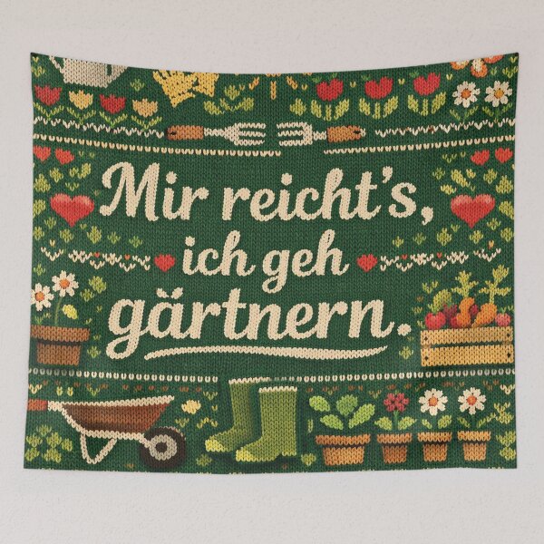 Item preview, I've had enough, I'm going to garden. Knitting design, garden love designed and sold by Mauswohn.