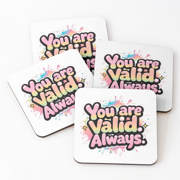 Item preview, You Are Valid Always - LGBTQ+ Pride Quote Rainbow Splash Design | Inclusive Motivation on Apparel, Stickers & Gifts designed and sold by Pride_Prints.