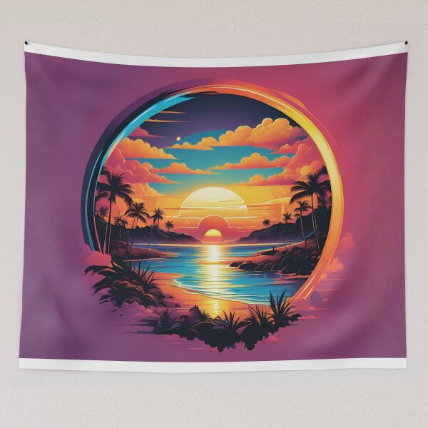 Item preview, Neon Sunset Portal to Paradise designed and sold by CASASIS_MERCH.