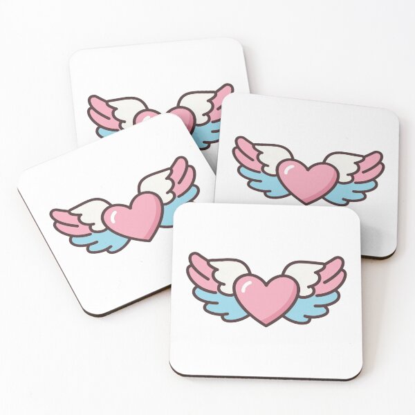 Item preview, Kawaii Winged Heart Pastel Valentine Trans Pride Aesthetic designed and sold by BigStar-Cart.