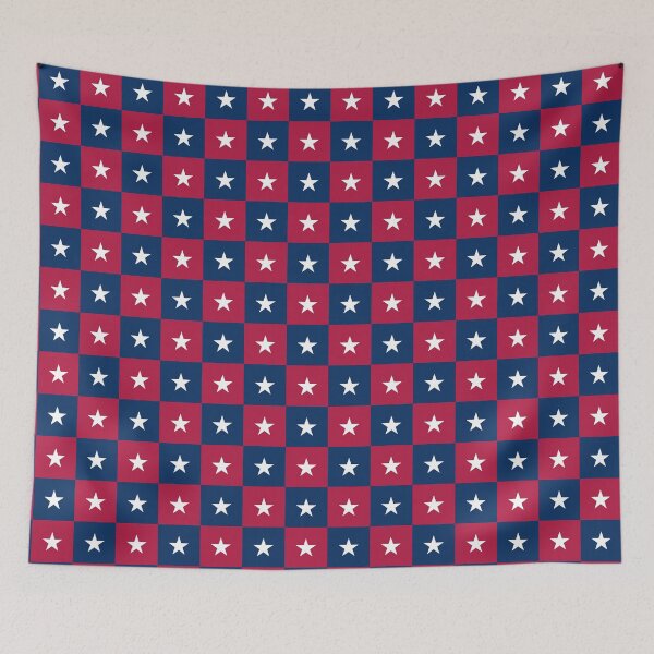 Item preview, American Flag-Inspired Checkerboard & Stars - Red White Blue Geometric Design for Fourth of July & Patriotic Gifts designed and sold by piptompatternco.