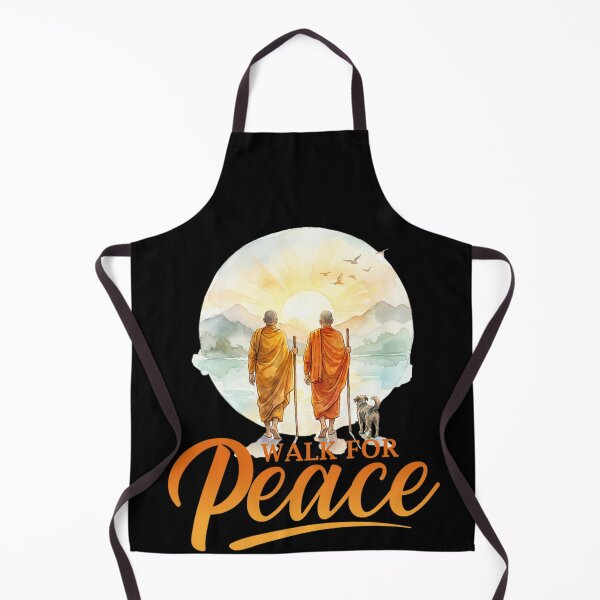 Item preview, Walk for Peace Monks with Aloka Dog Minimalist Zen Art designed and sold by ColbyAida.