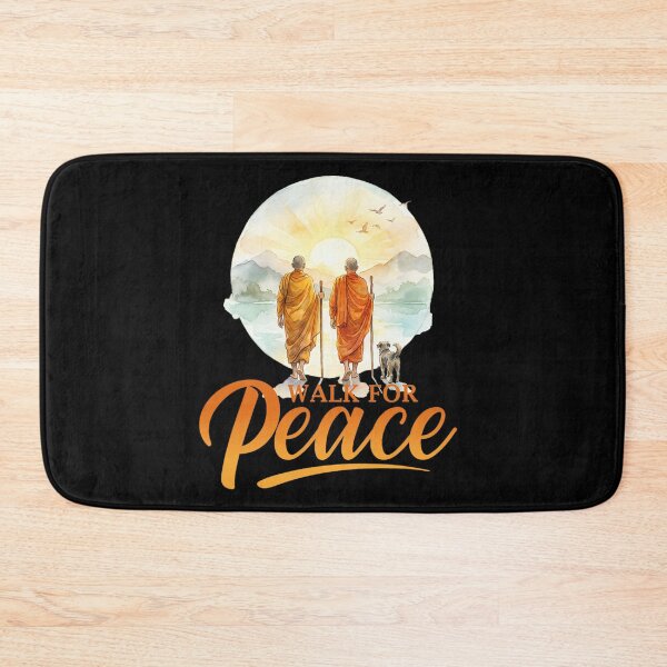 Item preview, Walk for Peace Monks with Aloka Dog Minimalist Zen Art  designed and sold by ColbyAida.