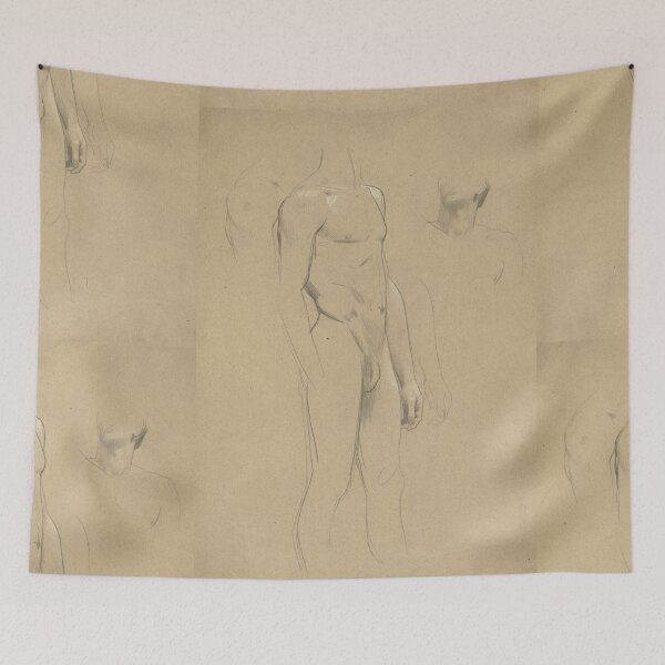 Item preview, Mannlicher Akt Ohne Kopf Hals Und Schulterstudie by Gustav Klimt: Figurative Study Poster designed and sold by artofuniverse.