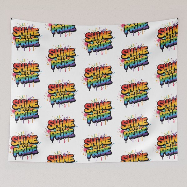 Item preview, Shine With Pride – Colorful LGBTQ+ Rainbow Quote Sticker & Merch Design designed and sold by Pride_Prints.