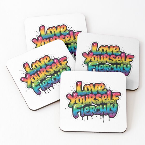 Item preview, Love Yourself Fiercely – LGBTQ+ Rainbow Quote Empowerment Design designed and sold by Pride_Prints.