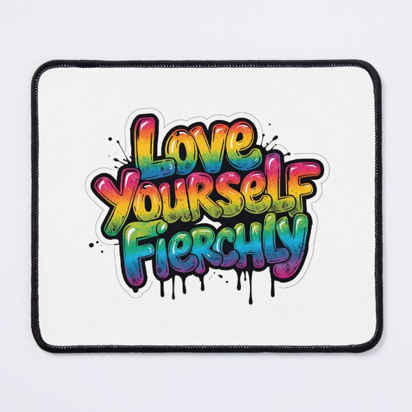 Item preview, Love Yourself Fiercely – LGBTQ+ Rainbow Quote Empowerment Design designed and sold by Pride_Prints.