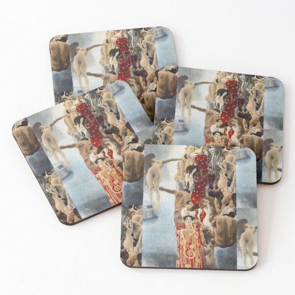 Item preview, Medicine by Gustav Klimt: Vienna Secession Art Nouveau PosterCopy of Malcesine on Lake Garda by Gustav Klimt: Vintage Lakeside Village Poster designed and sold by artofuniverse.