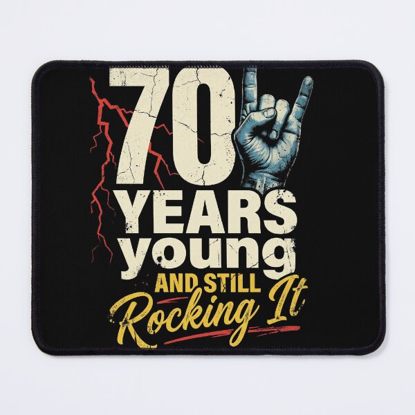Item preview, 70 Years Young And Still Rocking It Birthday designed and sold by AdyKurniawan.