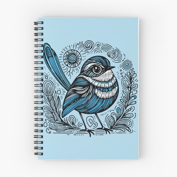 Item preview, Superb Fairywren Art – Blue Wren Zentangle Australian Bird Illustration designed and sold by Aritxa.
