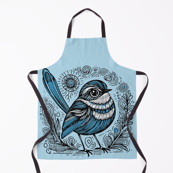 Item preview, Superb Fairywren Art – Blue Wren Zentangle Australian Bird Illustration designed and sold by Aritxa.