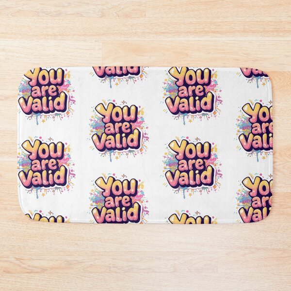 Item preview, You Are Valid – Colorful Rainbow Affirmation Quote Design designed and sold by Pride_Prints.