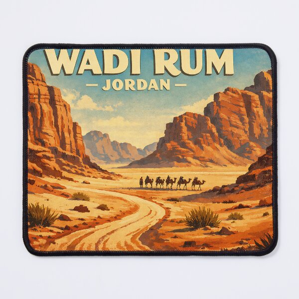 Item preview, Wadi Rum – Vintage Desert Travel Poster designed and sold by Klysztof.