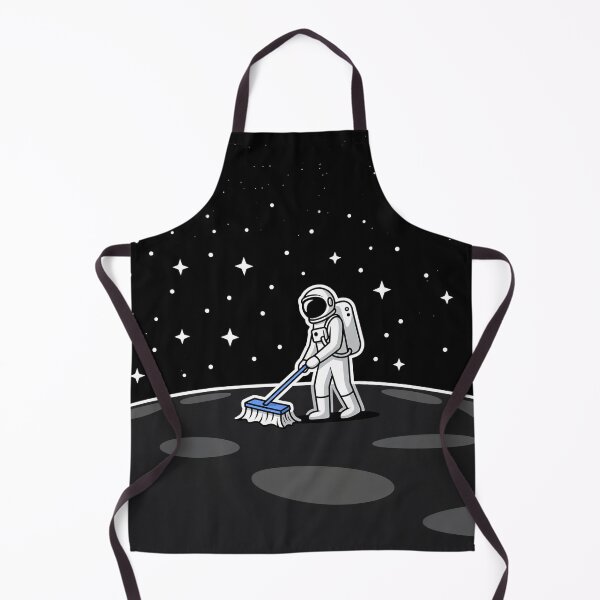 Item preview, Astronaut Cleaning Moon Surface With Broom Under Stars designed and sold by SassyArtistry.