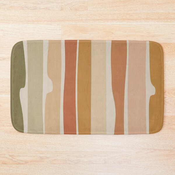 Item preview, Mid-Century Modern Wide Stripe Pattern | Retro Earth Tone Seamless Vertical Design designed and sold by Tamas Das.