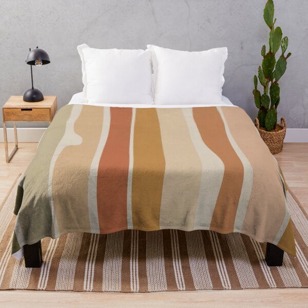 Item preview, Mid-Century Modern Wide Stripe Pattern | Retro Earth Tone Seamless Vertical Design designed and sold by Tamas Das.