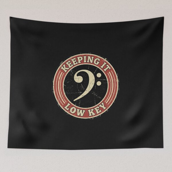 Item preview, Keeping It Low Key Bass Clef Musician Pun designed and sold by AdyKurniawan.