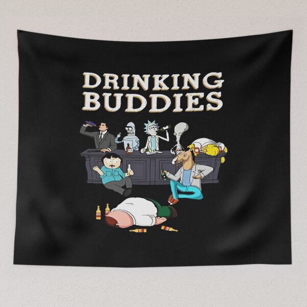 Item preview, BoJack Horseman Drinking Buddies Cartoon Group designed and sold by Virginalstonn.