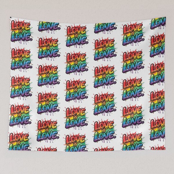 Item preview, Love Is Love - Rainbow Pride Quote Art for Equality & Positivity designed and sold by Pride_Prints.