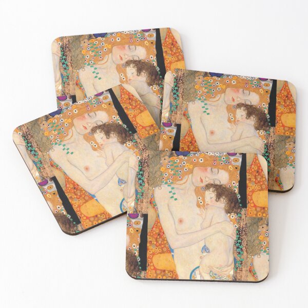Item preview, Mother And Child by Gustav Klimt: Intimate Vienna Secession Art Poster designed and sold by artofuniverse.