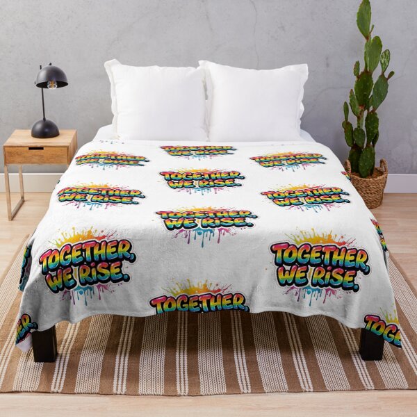 Item preview, Together We Rise Rainbow Quote Design – Bold Typography Sticker & Apparel designed and sold by Pride_Prints.