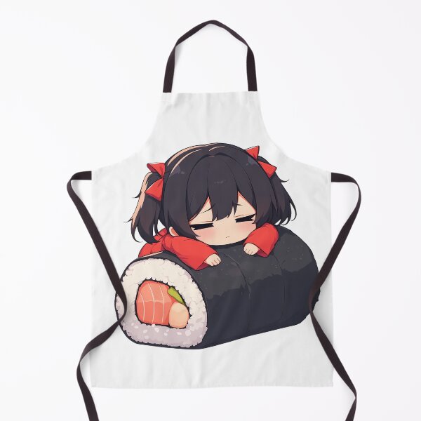 Item preview, Akame Sleeping Inside Sushi Roll Kawaii Chibi Akame Ga Kill Anime designed and sold by CarlosBender.