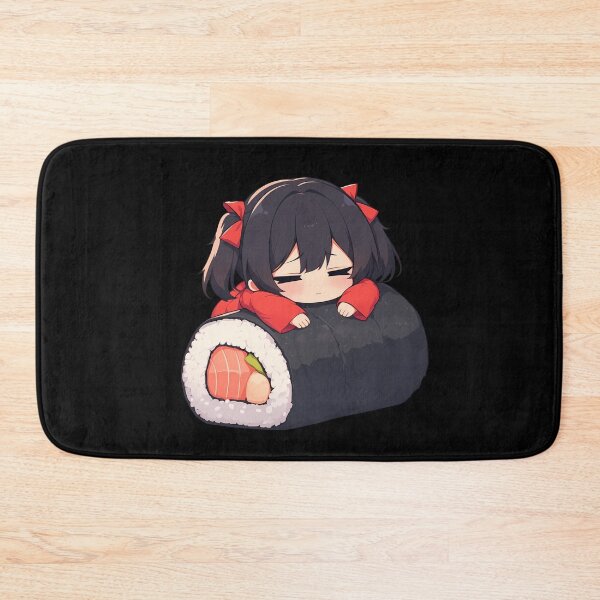 Item preview, Akame Sleeping Inside Sushi Roll Kawaii Chibi Akame Ga Kill Anime designed and sold by CarlosBender.