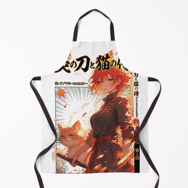 Item preview, Manga Cover Notebook of Fiery Blade – Cat Samurai Legend Anime Japanese designed and sold by Anomaly 404 Error.